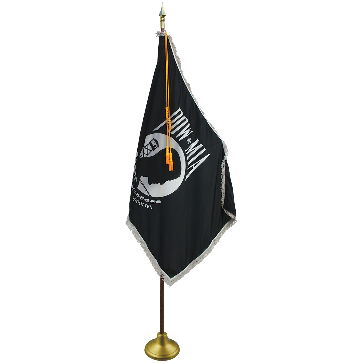 Silver Fringed Nylon POW/MIA Flag