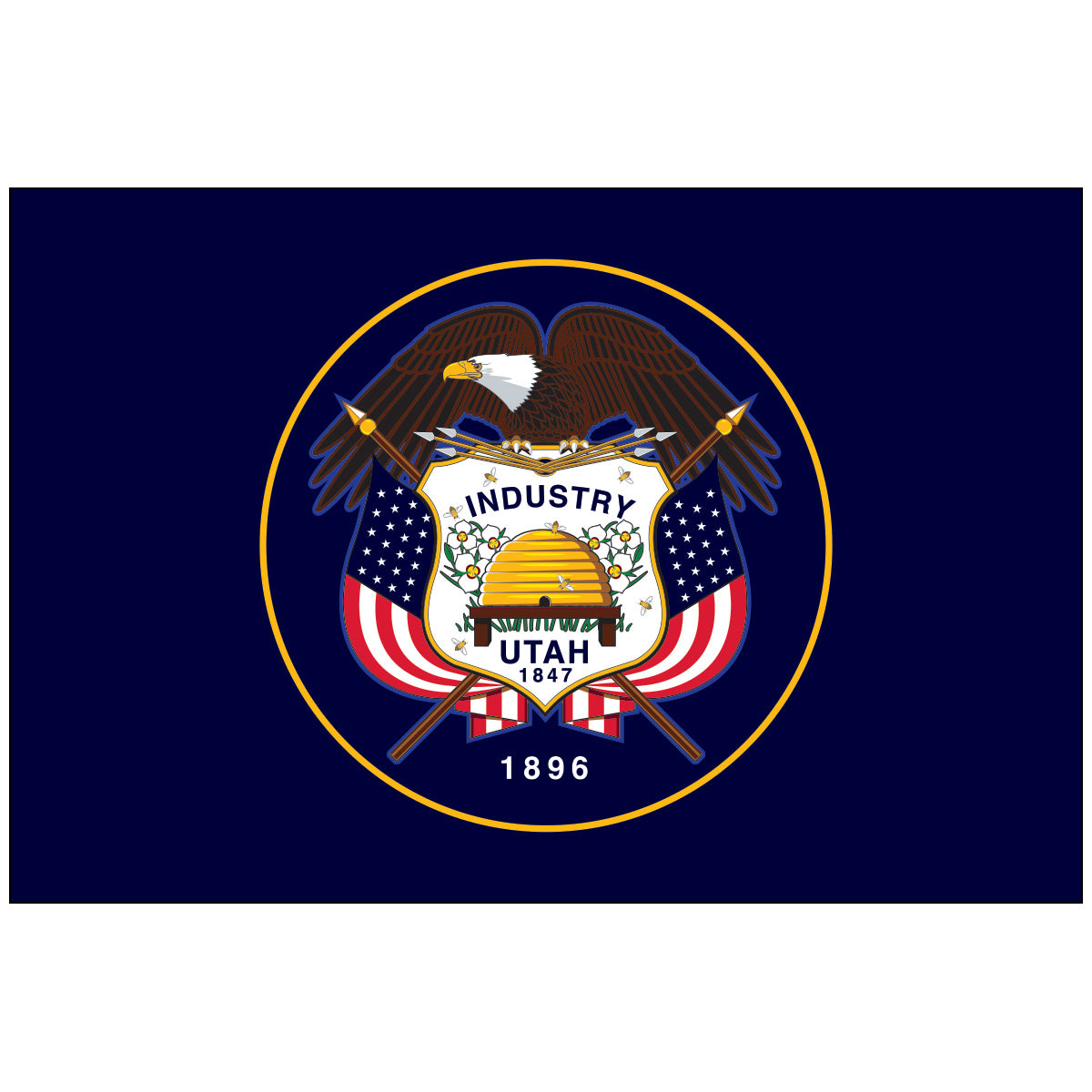 Nylon-Utah-State-Flag-Flagsource-Southeast-Woodstock-Ga