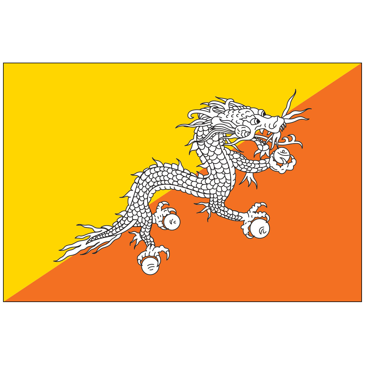 Bhutan-Flag-National-Flags-International-Flags-Country Flags-Flagsource Southeast-Woodstock-GA