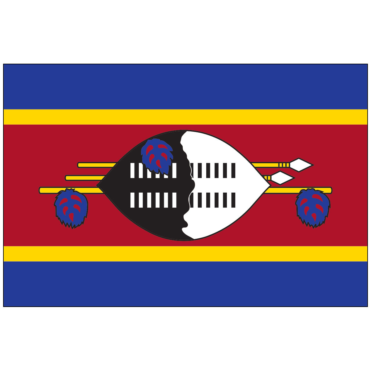 Swaziland-Flag-National-Flags-International-Flags-Country Flags-Flagsource Southeast-Woodstock-GA