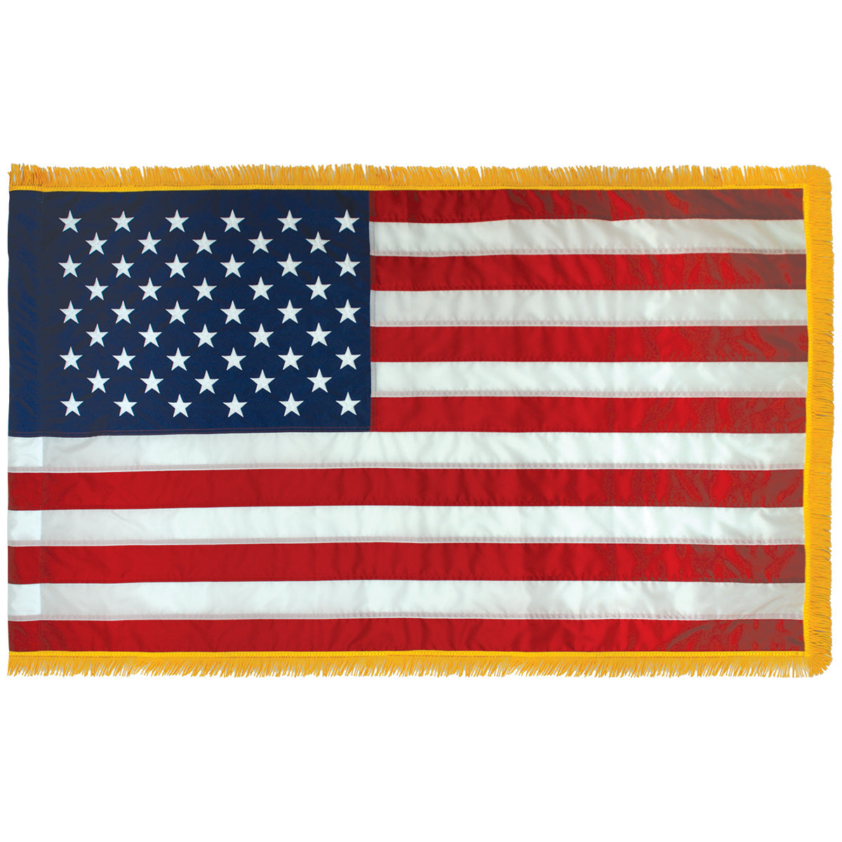 Premium 3x5' to 4x6' Gold Fringe US Flag