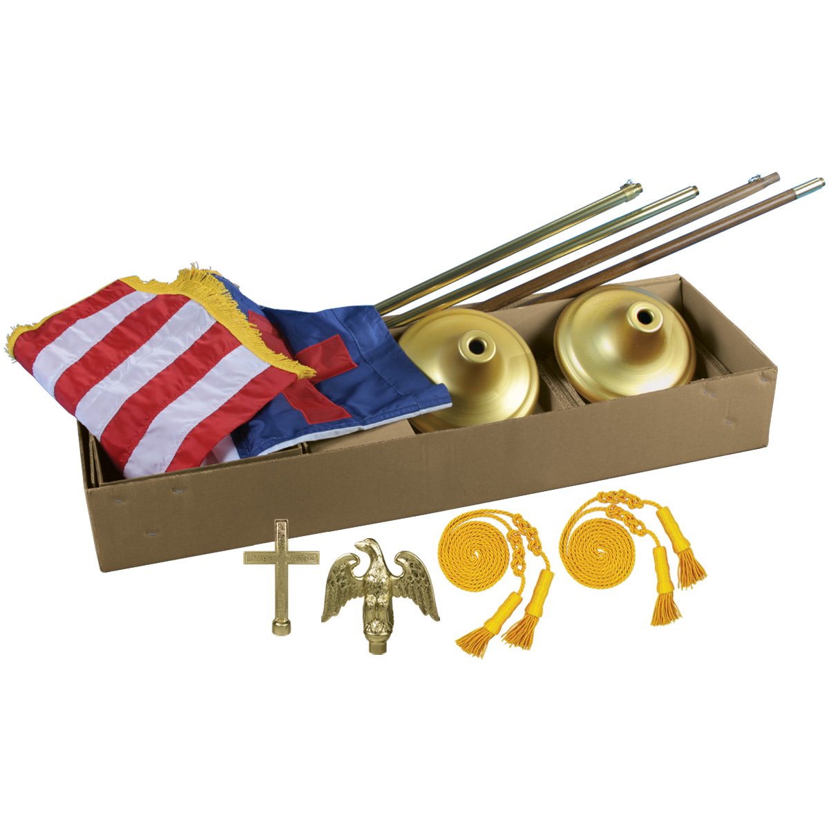 Flagpole Set-Oak-Display-Parade-Telescoping Flags and Aluminum Flagpoles-Flagsource Southeast-Woodstock, Ga 