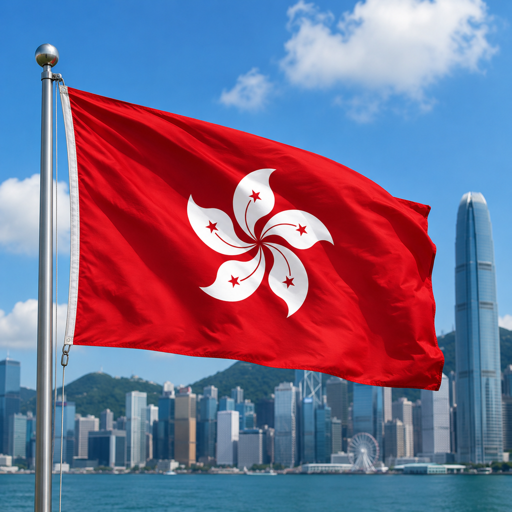 Hong Kong Flag 2'x3' to 5'x8' Nylon