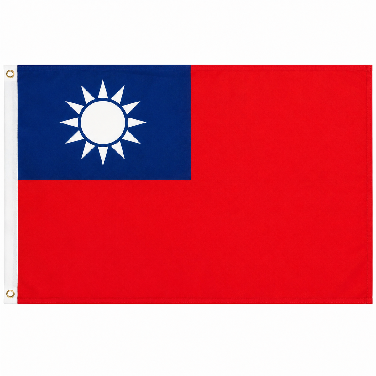 Taiwan Flag 2'x3' to 5'x8' Nylon