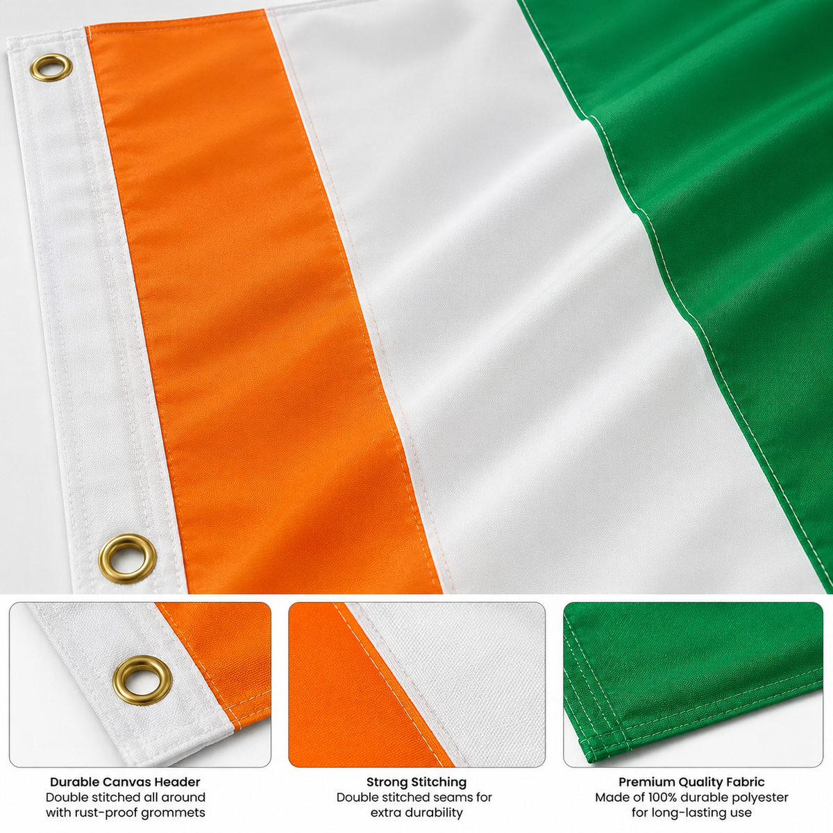 Ivory Coast (Cote d'ivoire) Flag 2'x3' to 5'x8' Nylon