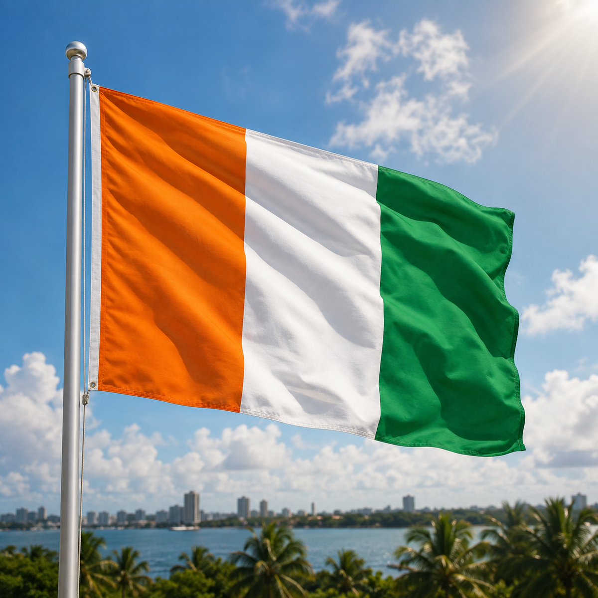 Ivory Coast (Cote d'ivoire) Flag 2'x3' to 5'x8' Nylon