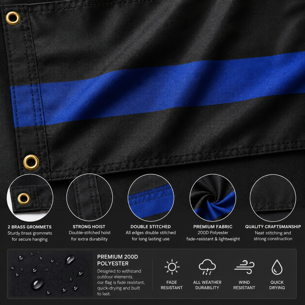Thin Blue Line Flag