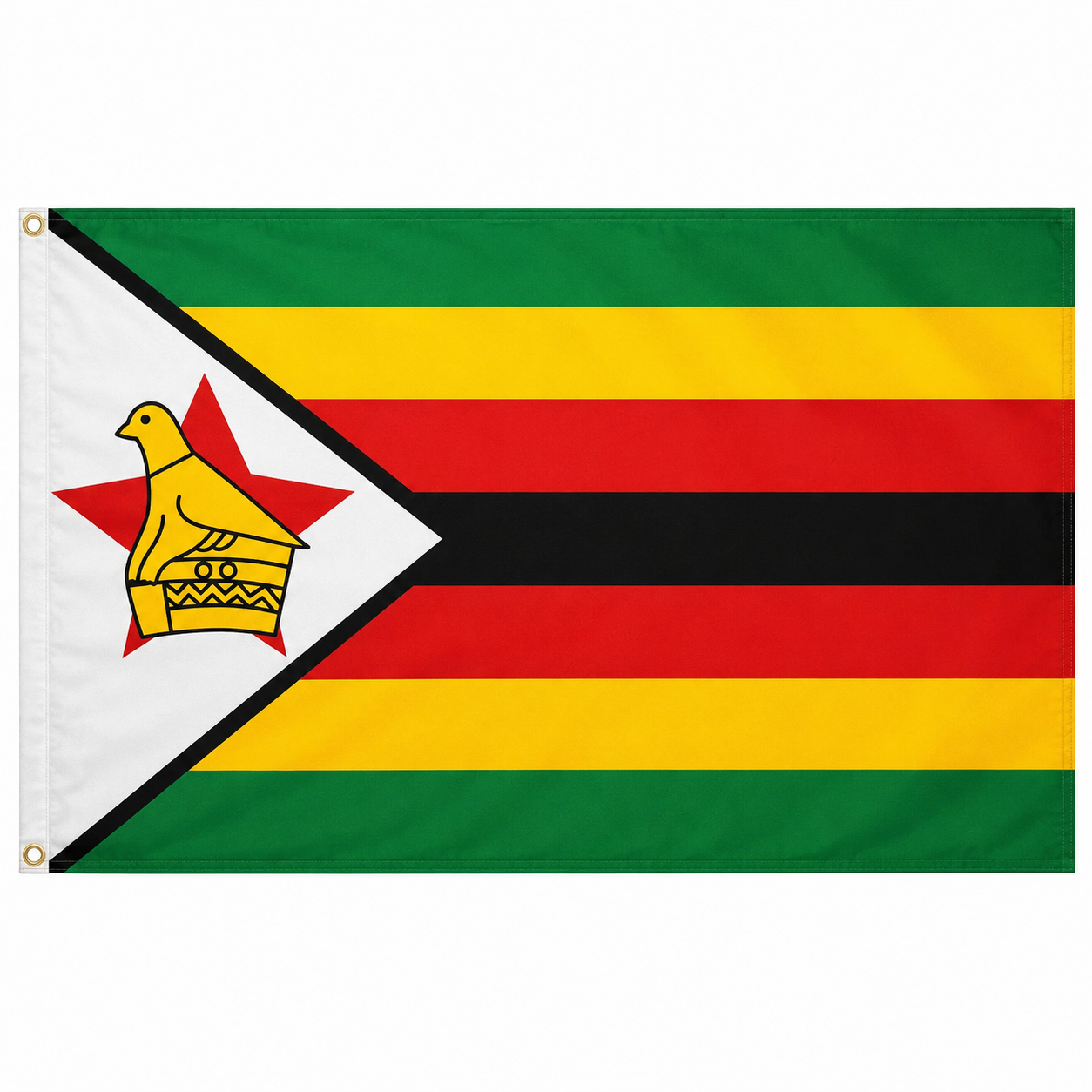 Zimbabwe Flag 2'x3' to 5'x8' Nylon