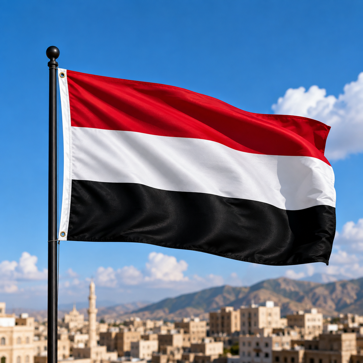Yemen Flag 2'x3' to 5'x8' Nylon