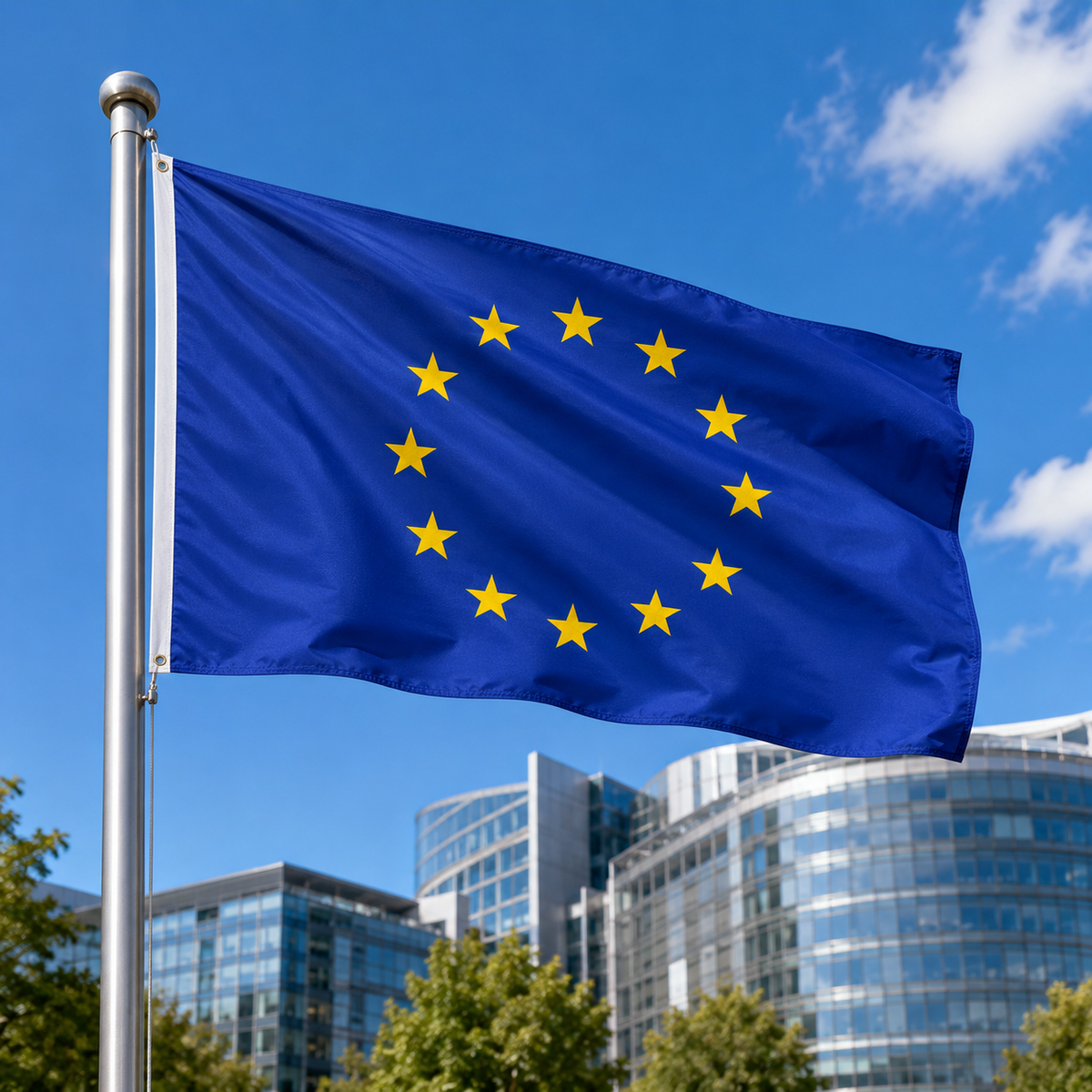 European Union Flag 2'x3' to 5'x8' Nylon
