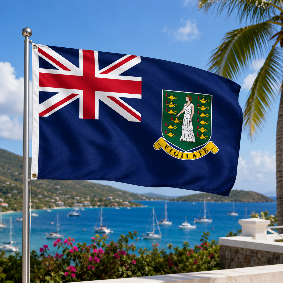 British Virgin Islands Flag 2'x3' to 5'x8' Nylon