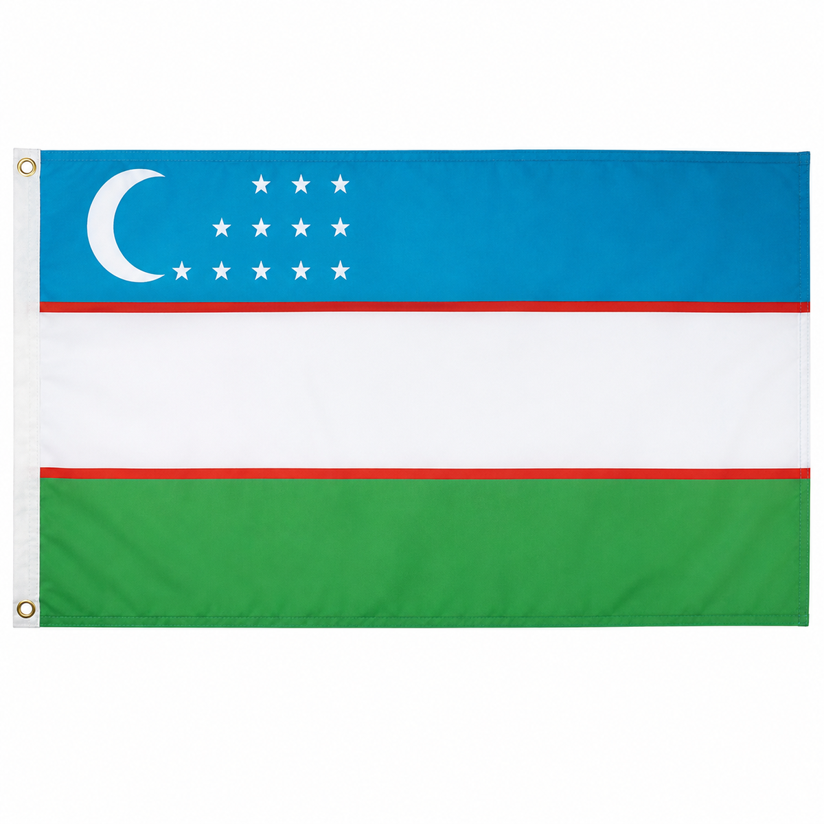 Uzbekistan Flag 2'x3' to 5'x8' Nylon