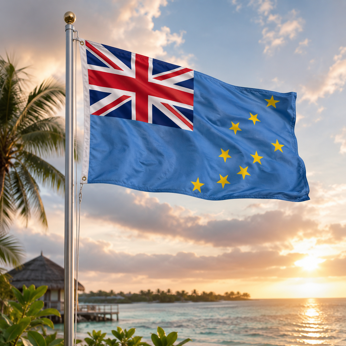 Tuvalu Flag 2'x3' to 5'x8' Nylon