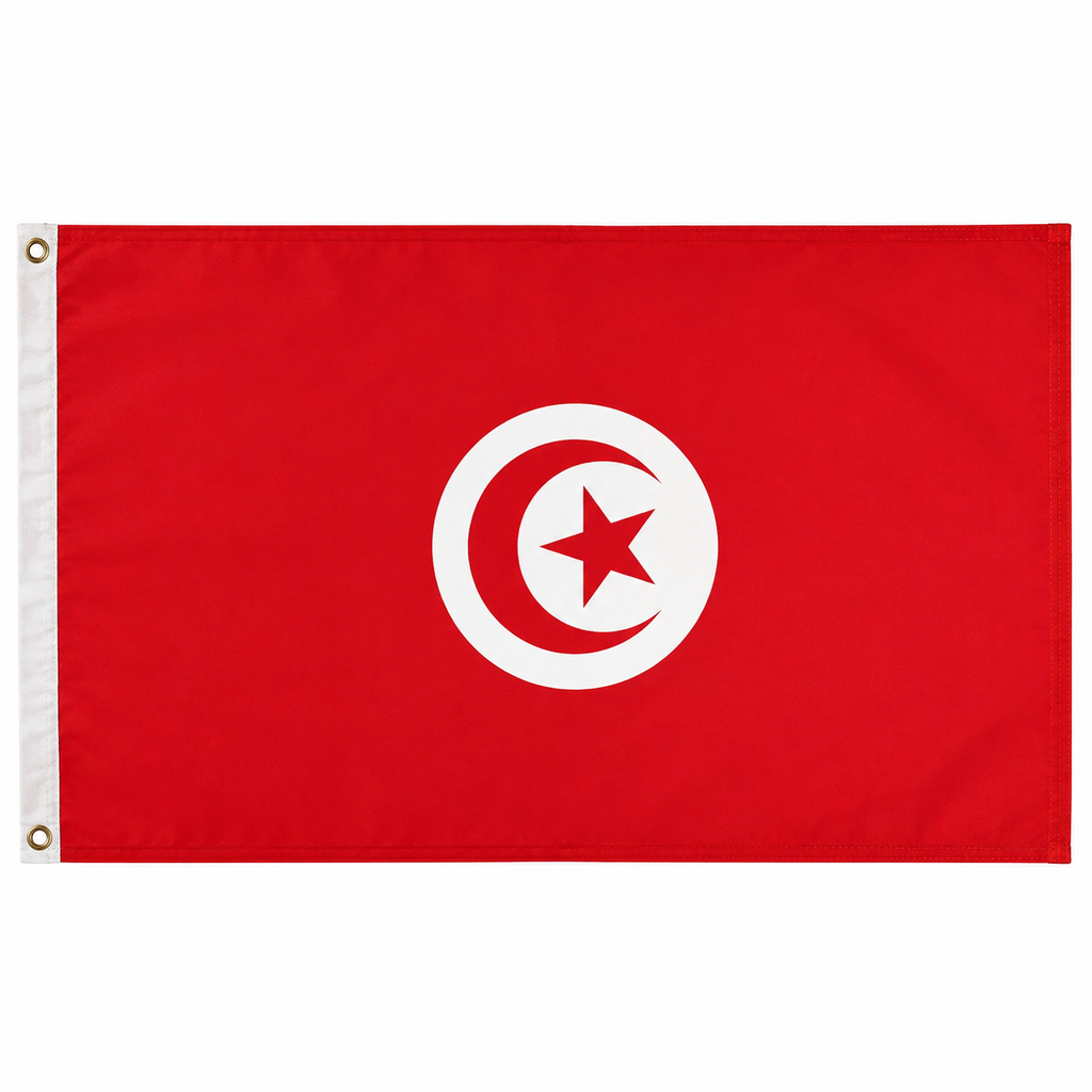 Tunisia Flag 2'x3' to 5'x8' Nylon
