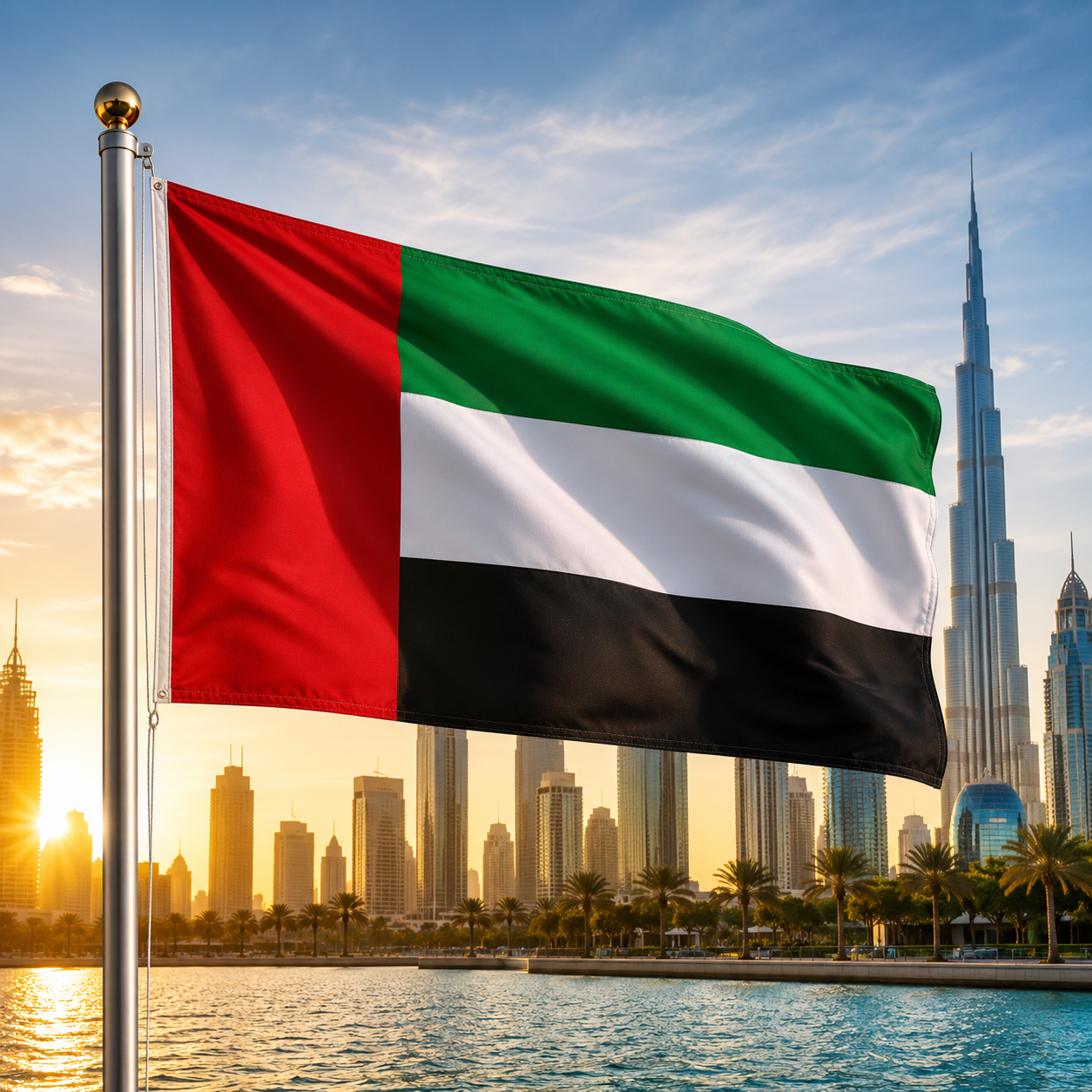 United Arab Emirates Flag 2'x3' to 5'x8' Nylon