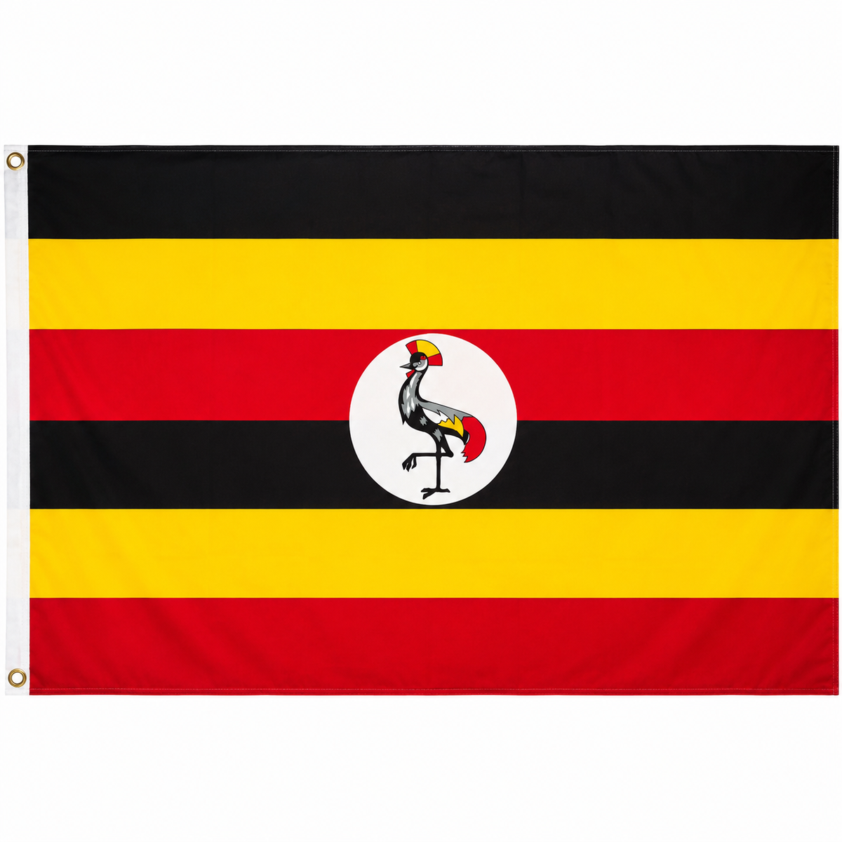 Uganda Flag 2'x3' to 5'x8' Nylon