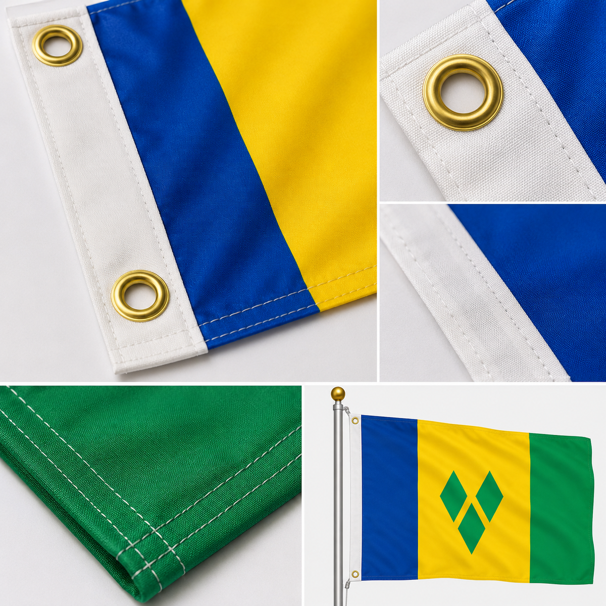 St. Vincent and Grenadines Flag 2'x3' to 5'x8' Nylon