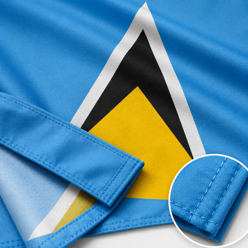 St. Lucia Flag 2'x3' to 5'x8' Nylon