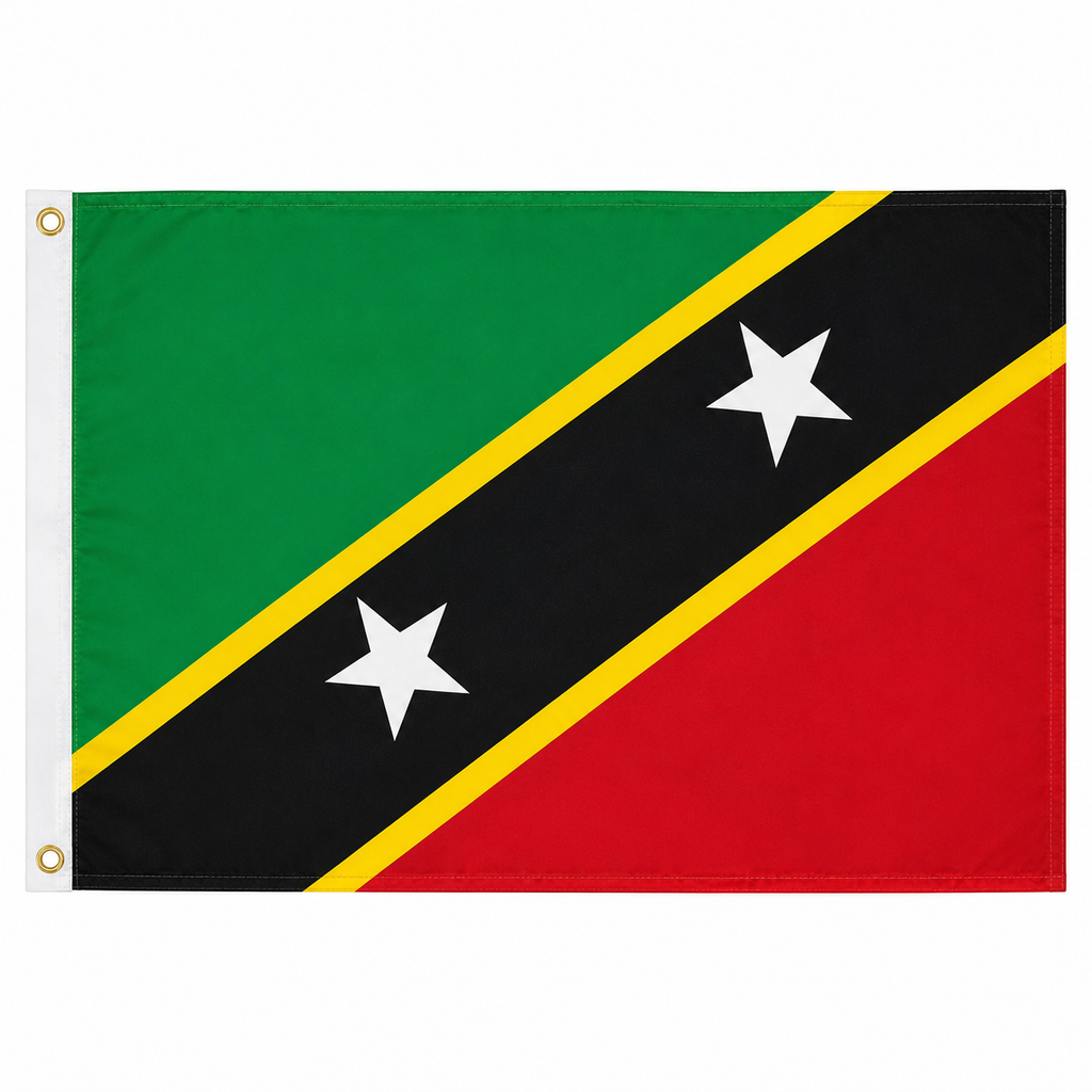 St. Kitts-Nevis Flag 2'x3' to 5'x8' Nylon