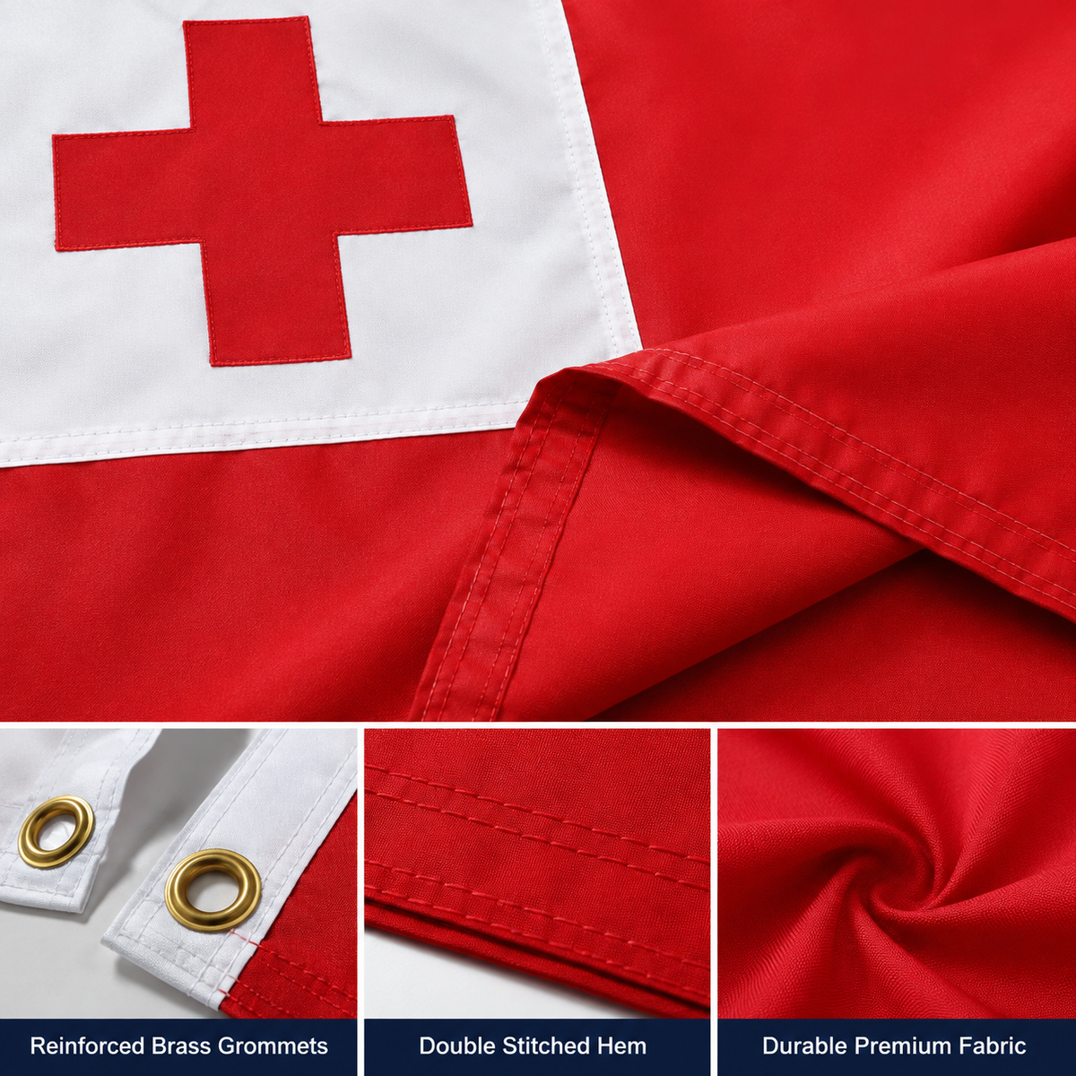Tonga Flag 2'x3' to 5'x8' Nylon