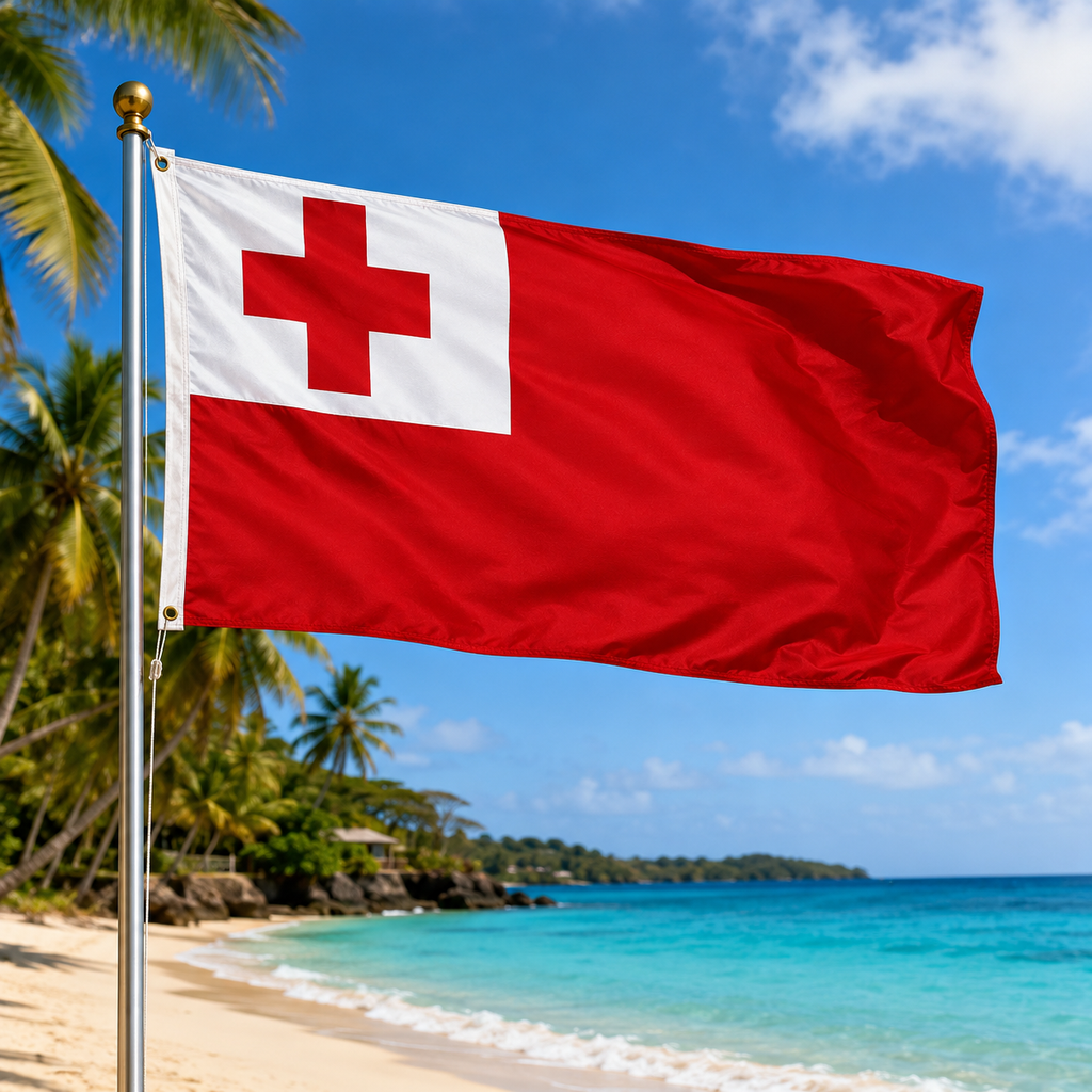 Tonga Flag 2'x3' to 5'x8' Nylon