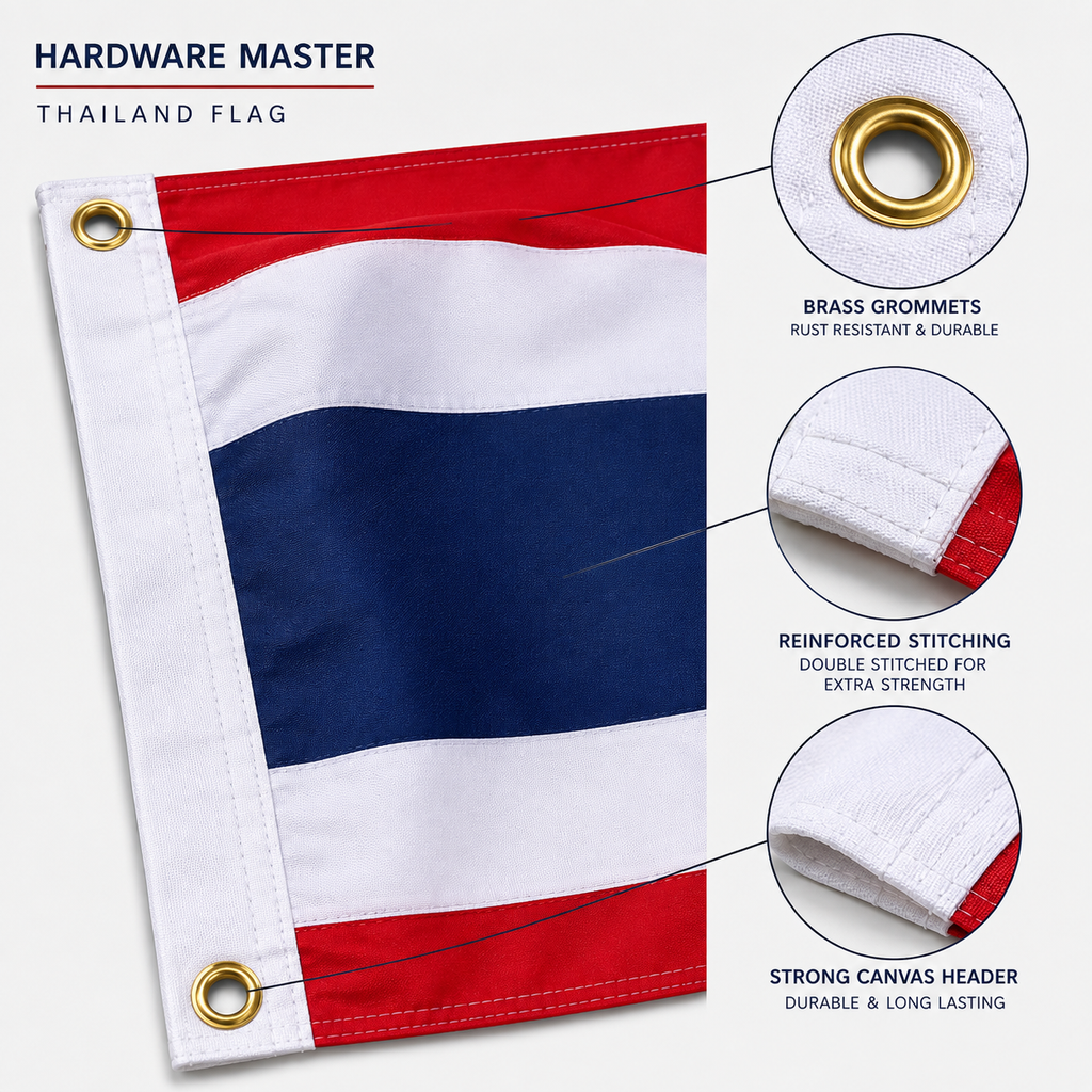 Thailand Flag 2'x3' to 5'x8' Nylon
