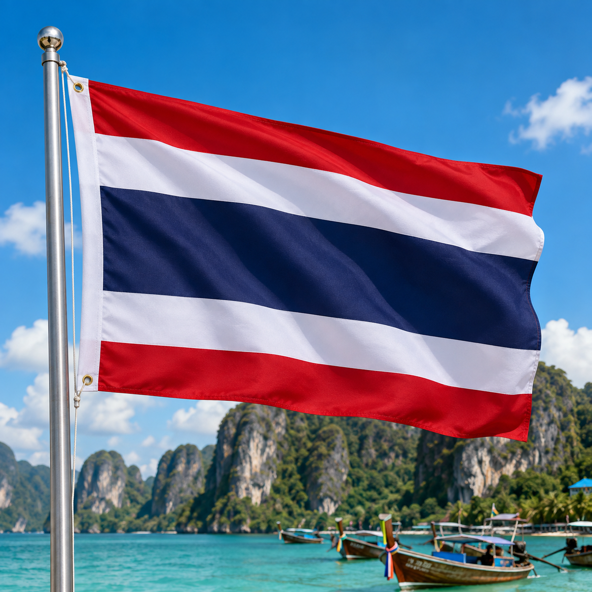 Thailand Flag 2'x3' to 5'x8' Nylon