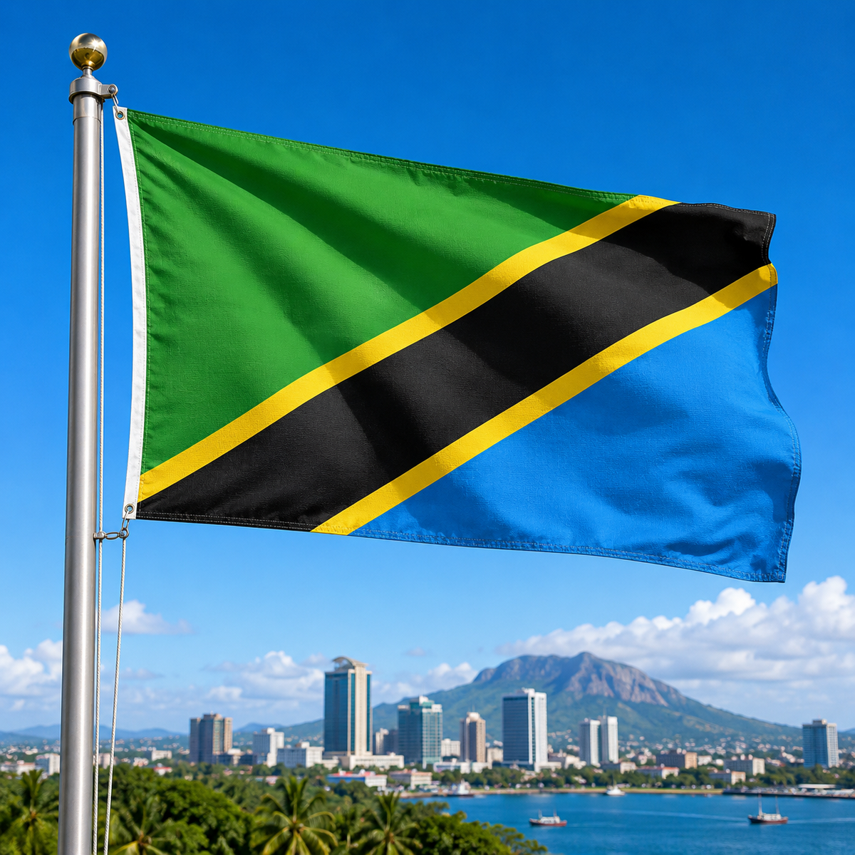 Tanzania Flag 2'x3' to 5'x8' Nylon