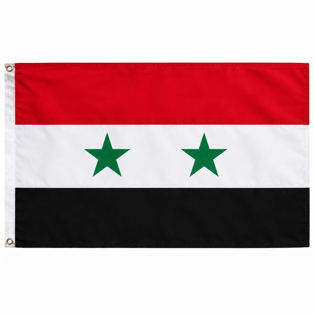 Syria Flag 2'x3' to 5'x8' Nylon