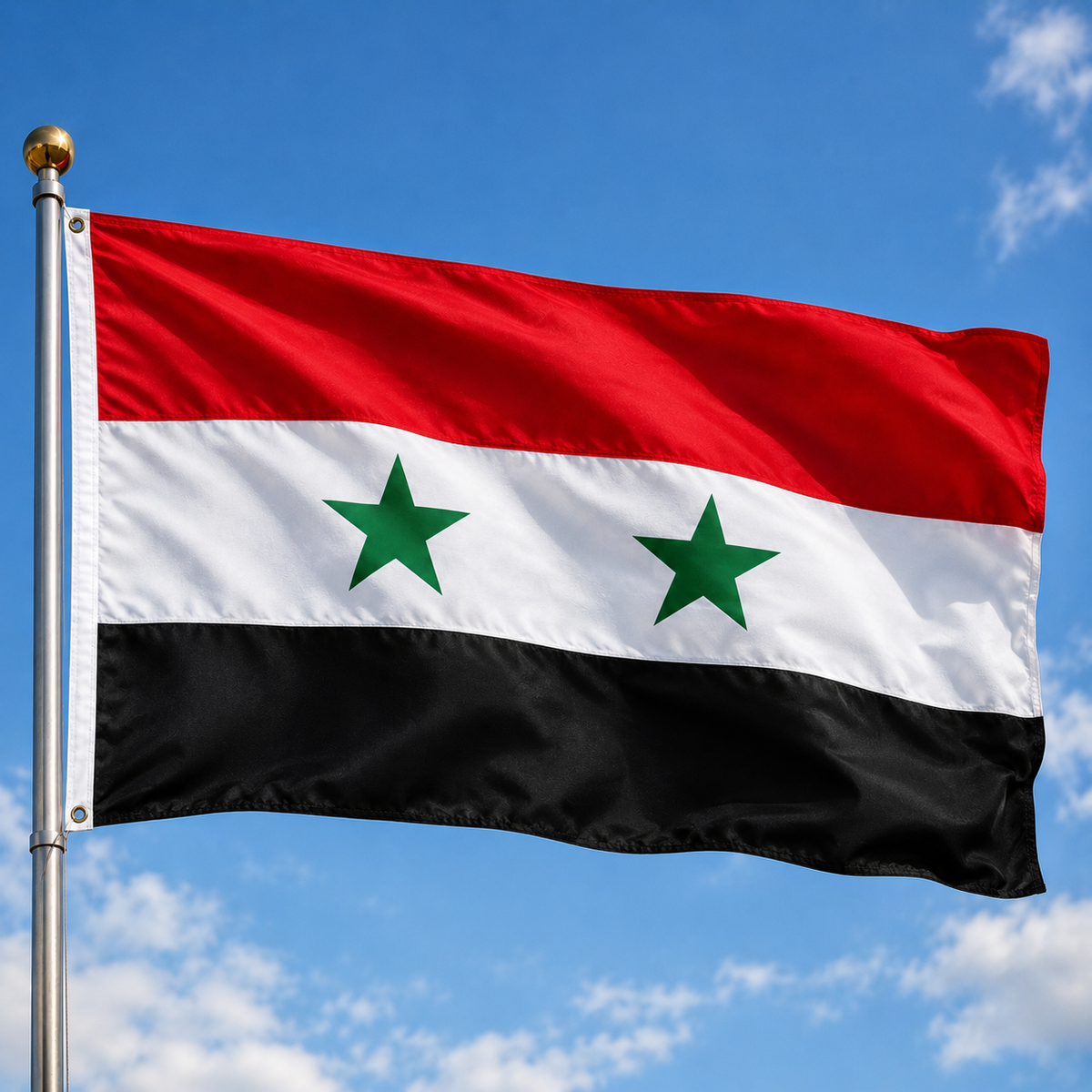 Syria Flag 2'x3' to 5'x8' Nylon