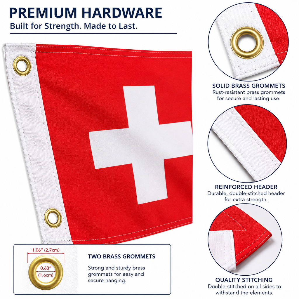 Switzerland Flag 2'x3' to 5'x8' Nylon