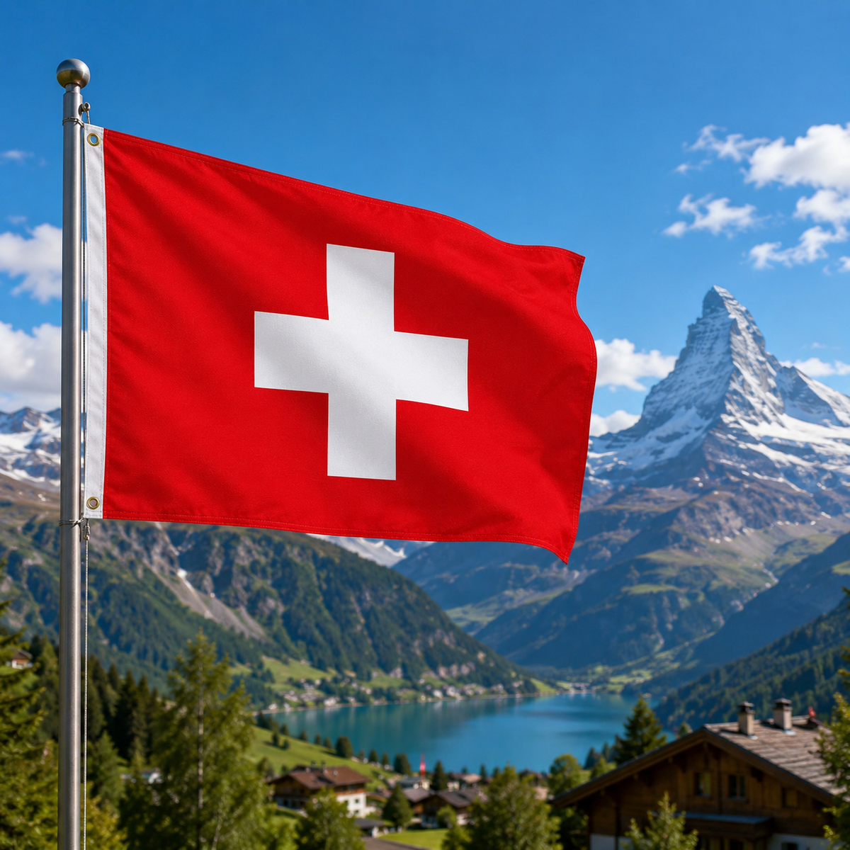 Switzerland Flag 2'x3' to 5'x8' Nylon