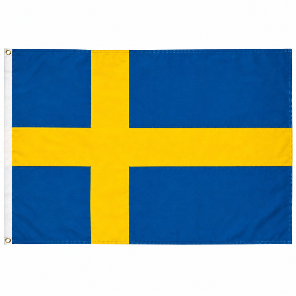Sweden Flag 2'x3' to 5'x8' Nylon