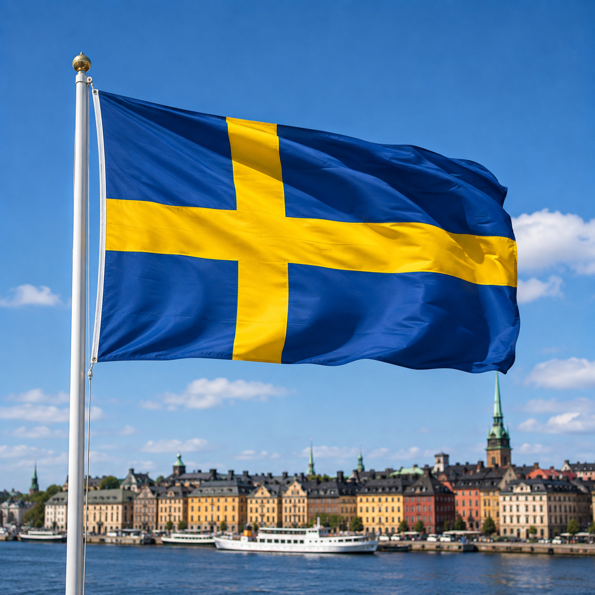 Sweden Flag 2'x3' to 5'x8' Nylon