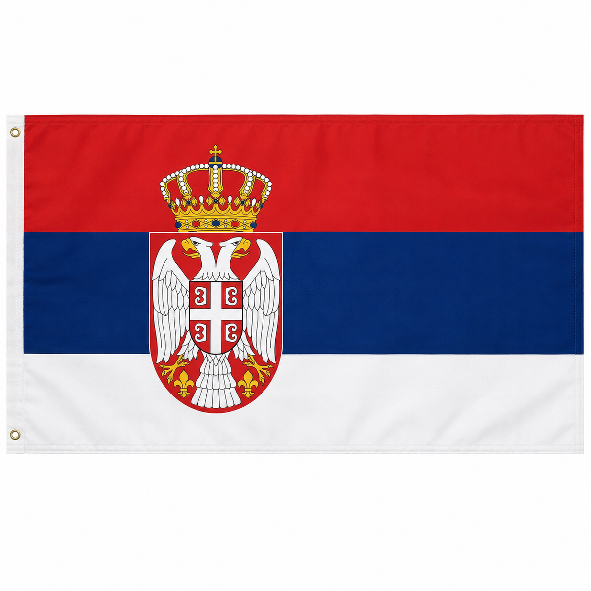 Serbia Flag 2'x3' to 5'x8' Nylon