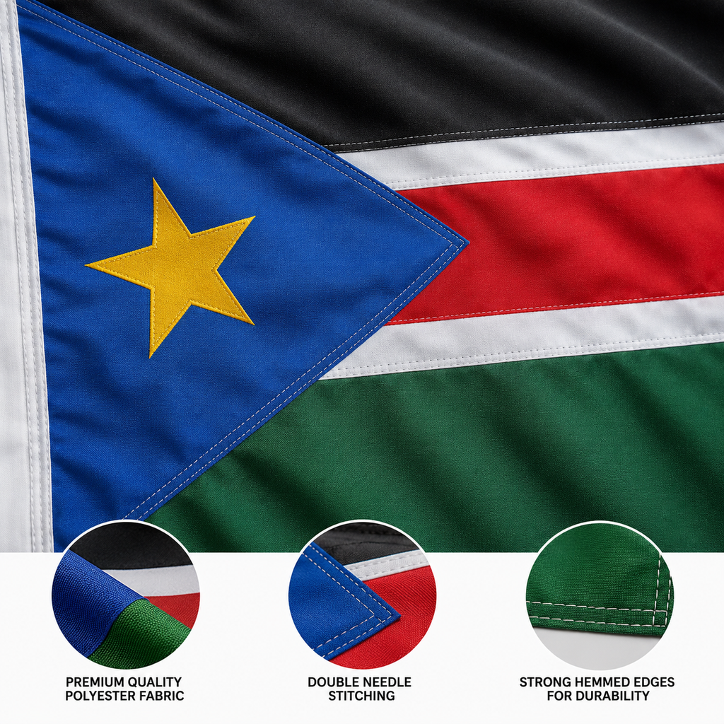 South Sudan Flag 2'x3' to 5'x8' Nylon