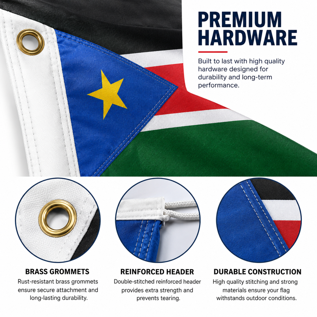 South Sudan Flag 2'x3' to 5'x8' Nylon