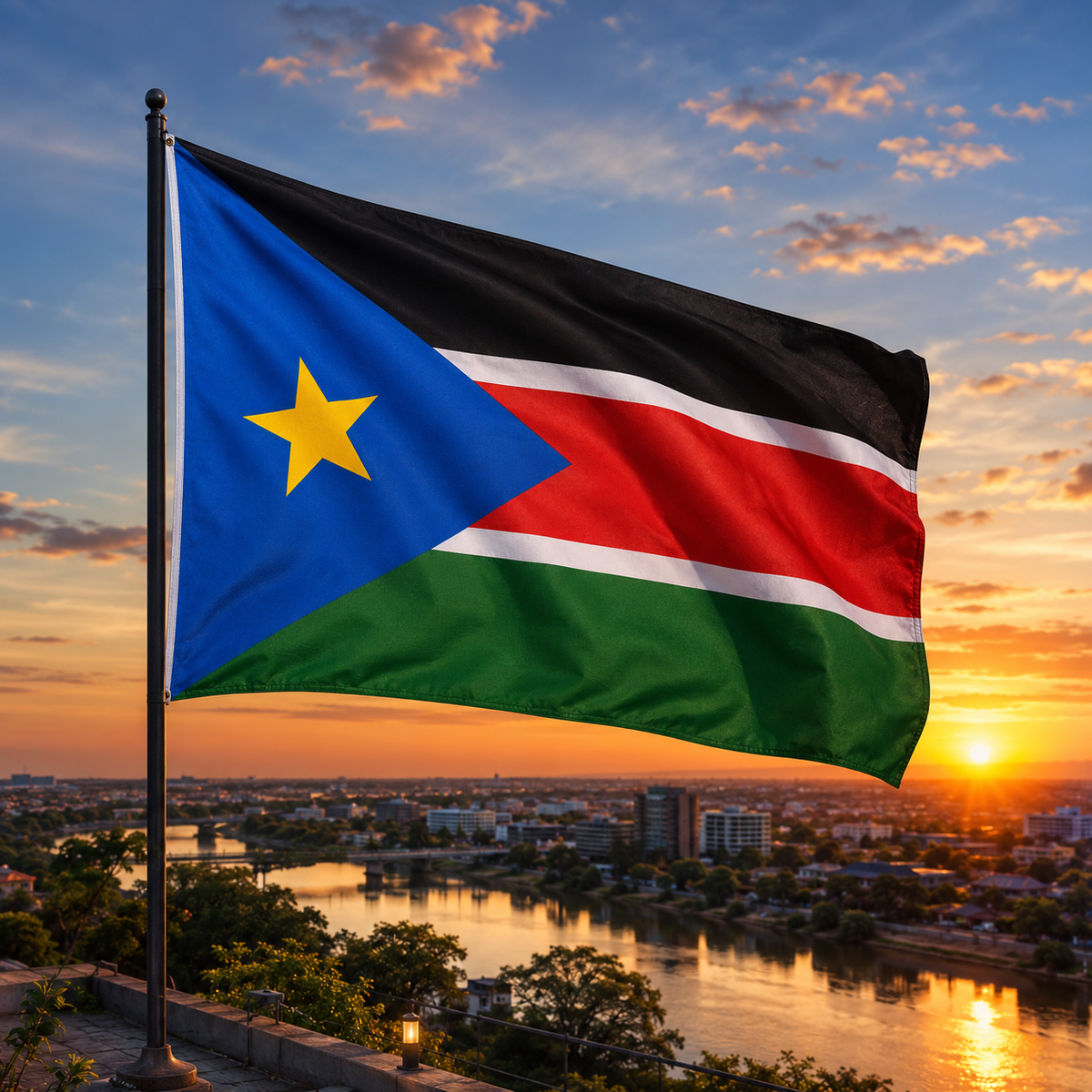 South Sudan Flag 2'x3' to 5'x8' Nylon