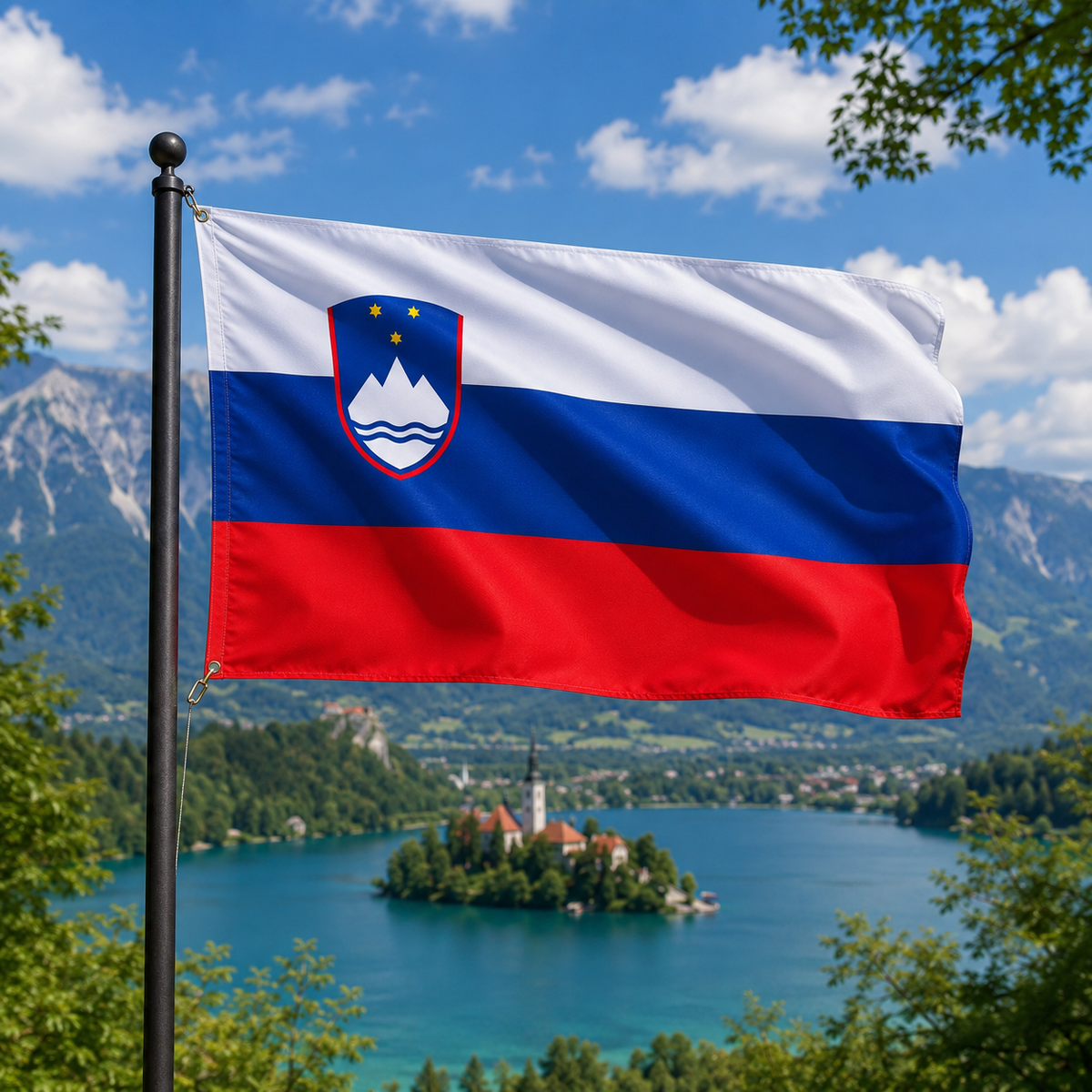 Slovenia Flag 2'x3' to 5'x8' Nylon