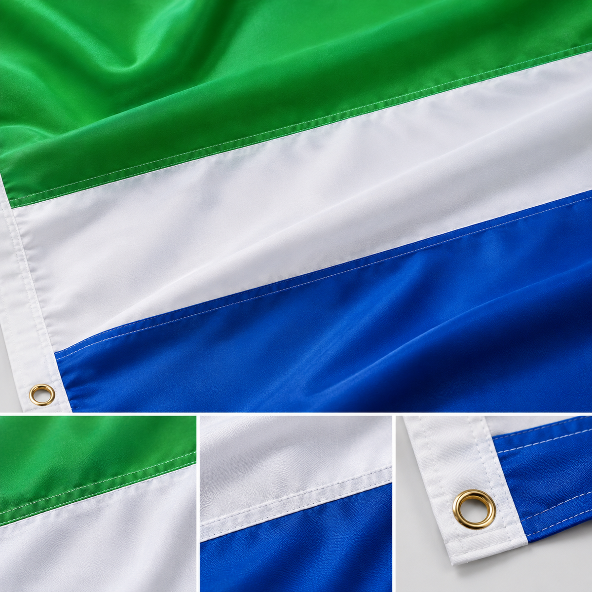Sierra Leone Flag 2'x3' to 5'x8' Nylon