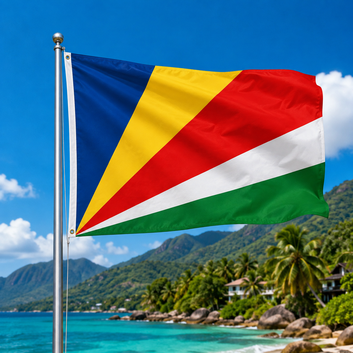 Seychelles Flag 2'x3' to 5'x8' Nylon