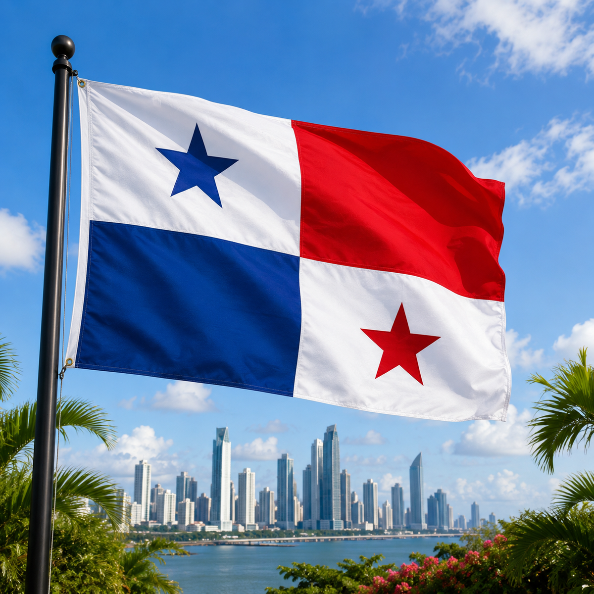 Panama Flag 2'x3' to 5'x8' Nylon