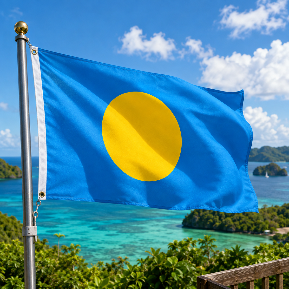 Palau Flag 2'x3' to 5'x8' Nylon