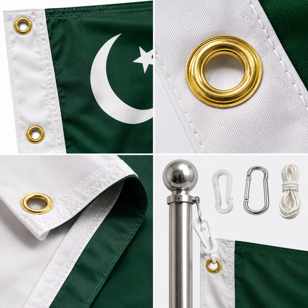 Pakistan Flag 2'x3' to 5'x8' Nylon