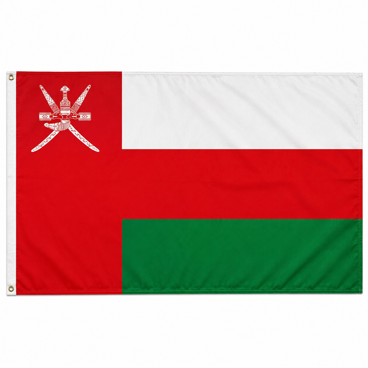 Oman Flag 2'x3' to 5'x8' Nylon