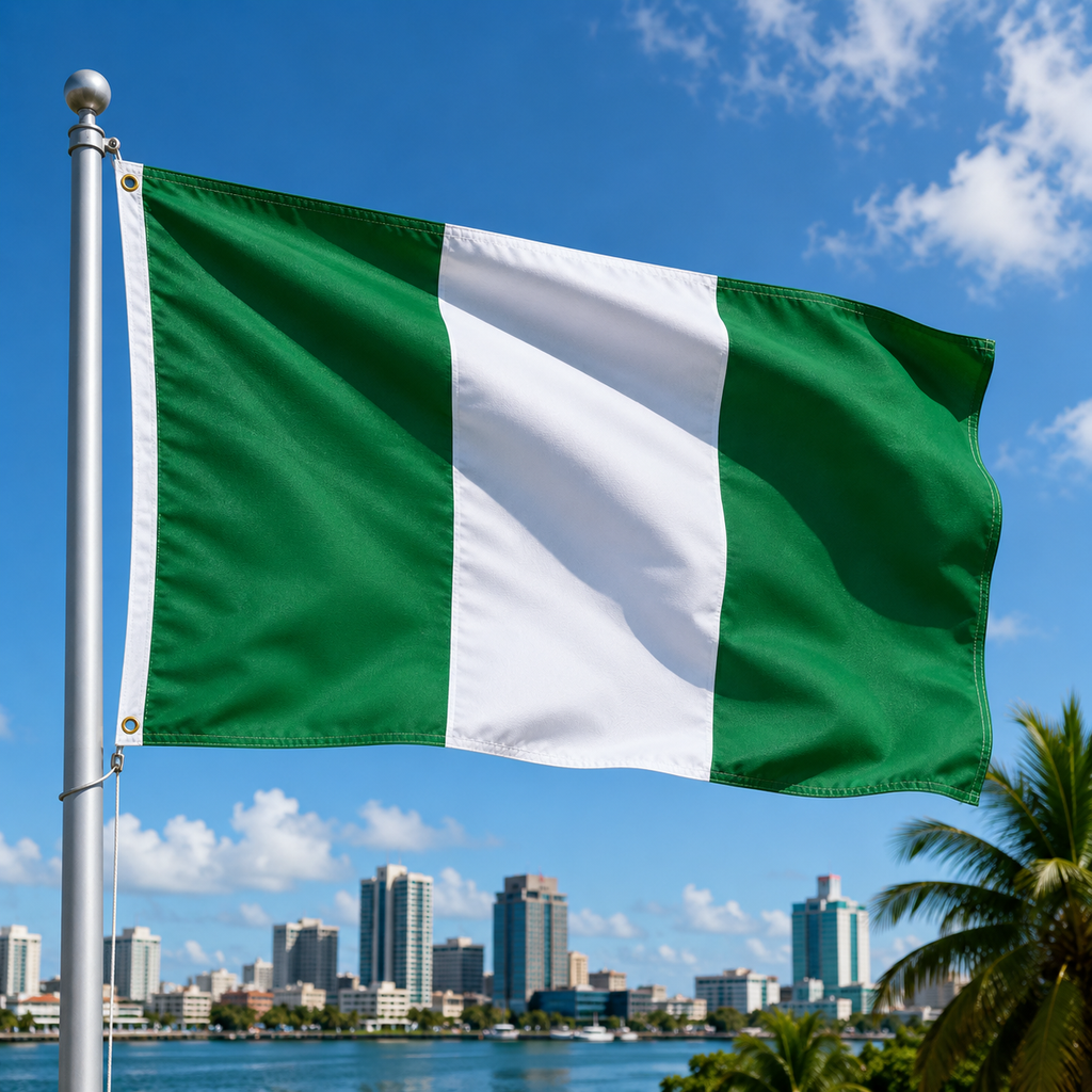 Nigeria Flag 2'x3' to 5'x8' Nylon