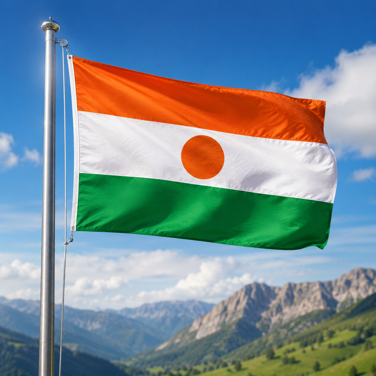 Niger Flag 2'x3' to 5'x8' Nylon