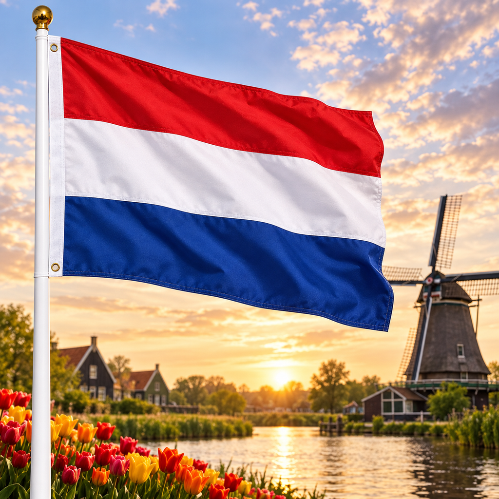 Netherlands Flag 2'x3' to 5'x8' Nylon