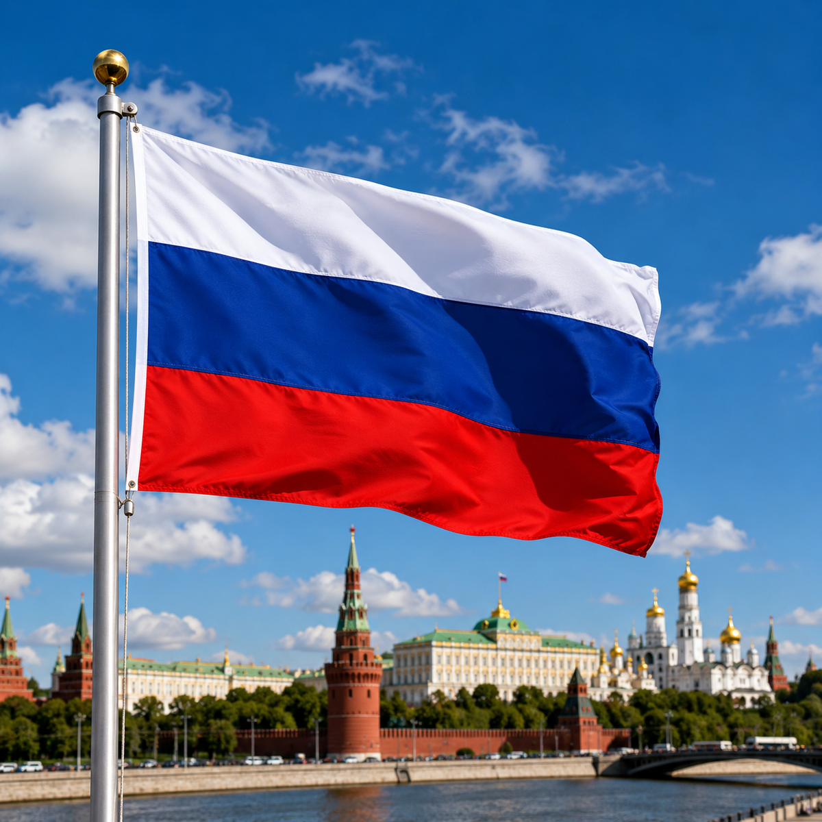 Russia Flag 2'x3' to 5'x8' Nylon