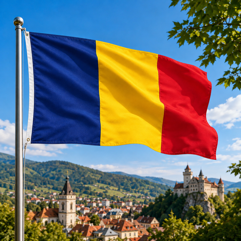 Romania Flag 2'x3' to 5'x8' Nylon